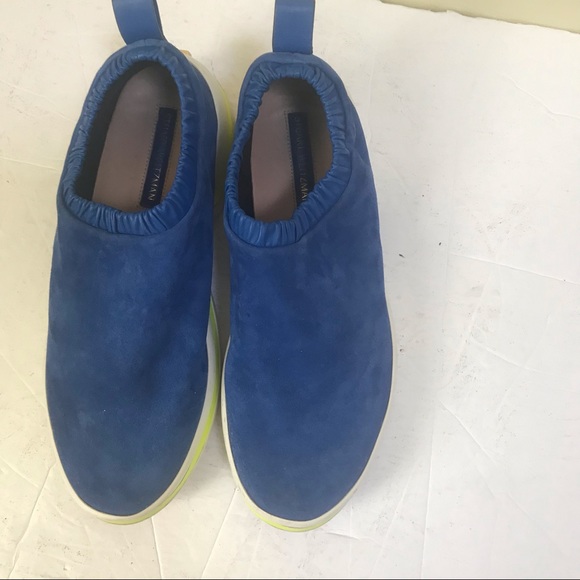 Stuart Weitzman Stretch Suede Sneakers SW 612 Shoes Comfort Coastal Unisex Flats - Picture 7 of 16